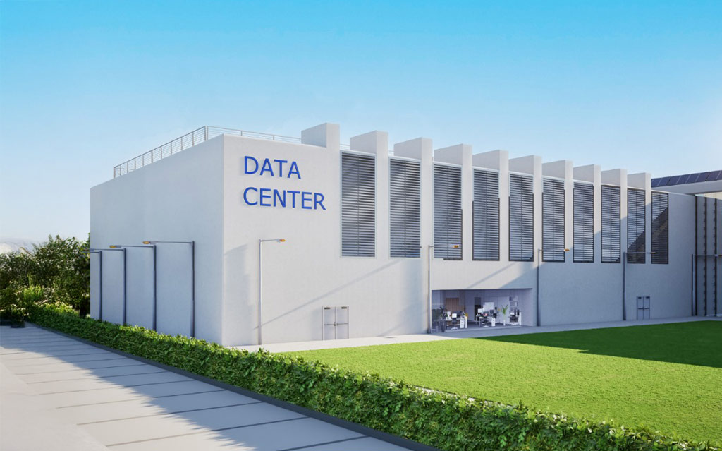 Racks de servidores y cableado en datacenter de alto rendimiento
